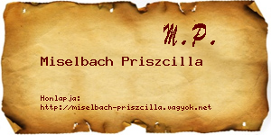 Miselbach Priszcilla névjegykártya